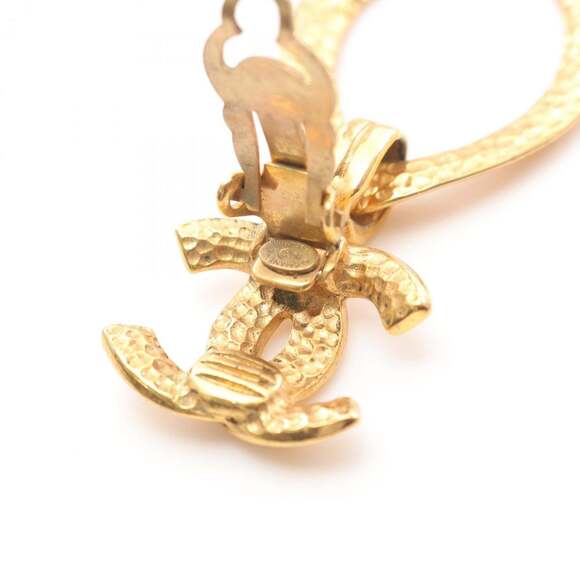 CHANEL Gold Logo Earrings - Picture 8 of 8